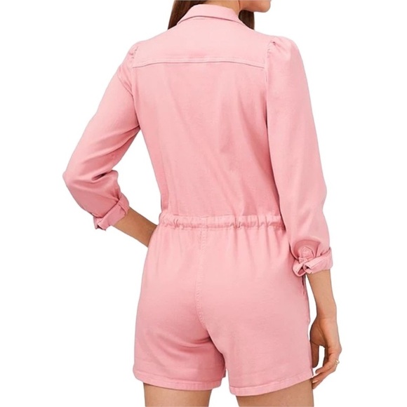 1State Cotton L/S Drawstring Waist Romper in Pink Size Small—worn 2X - Picture 3 of 6